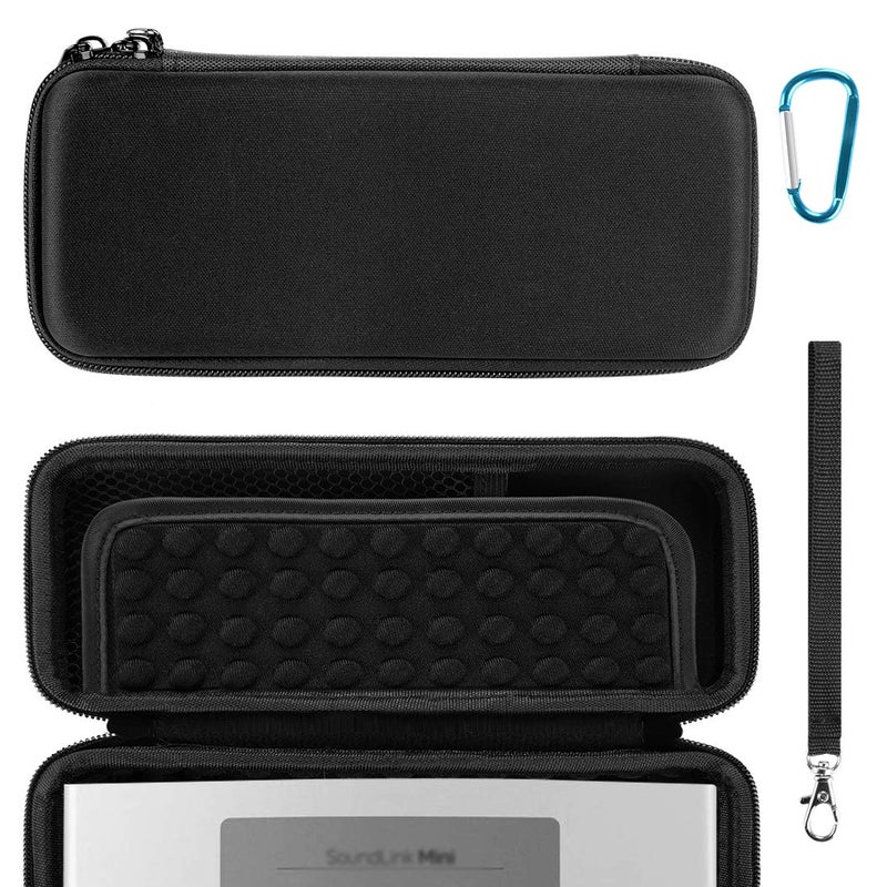 Linkidea حقيبة حمل مكبر الصوت Linkidea متوافقة مع Bose Soundlink Mini 1 و 2 (الجيل الأول والثاني) ، حقيبة سفر صلبة واقية مع تخزين كابل الشاحن (أسود) - Image 1